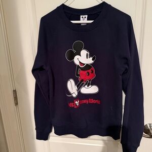 Disney World Navy "Mickey Mouse"  sweat shirt size S New